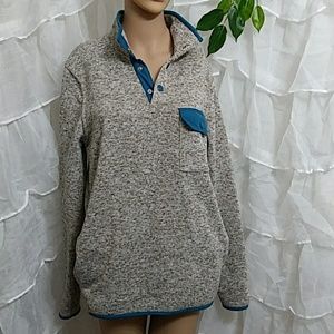 ARIZONA Fleece Quarter Button Pull Over N2